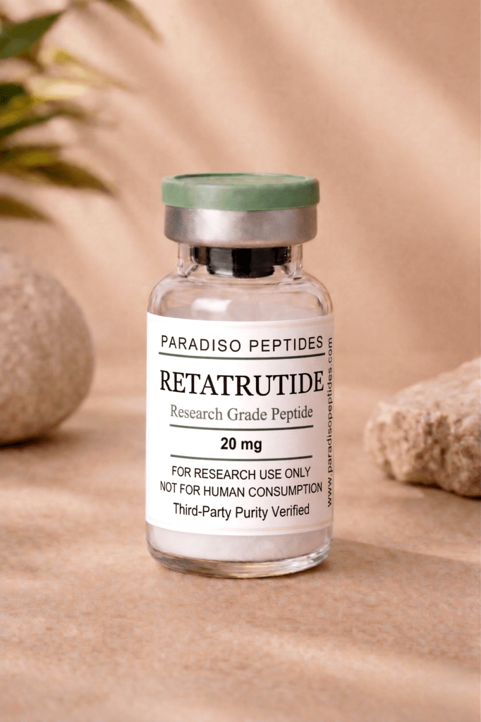 Retatrutide 20mg lyophilized research peptide vial